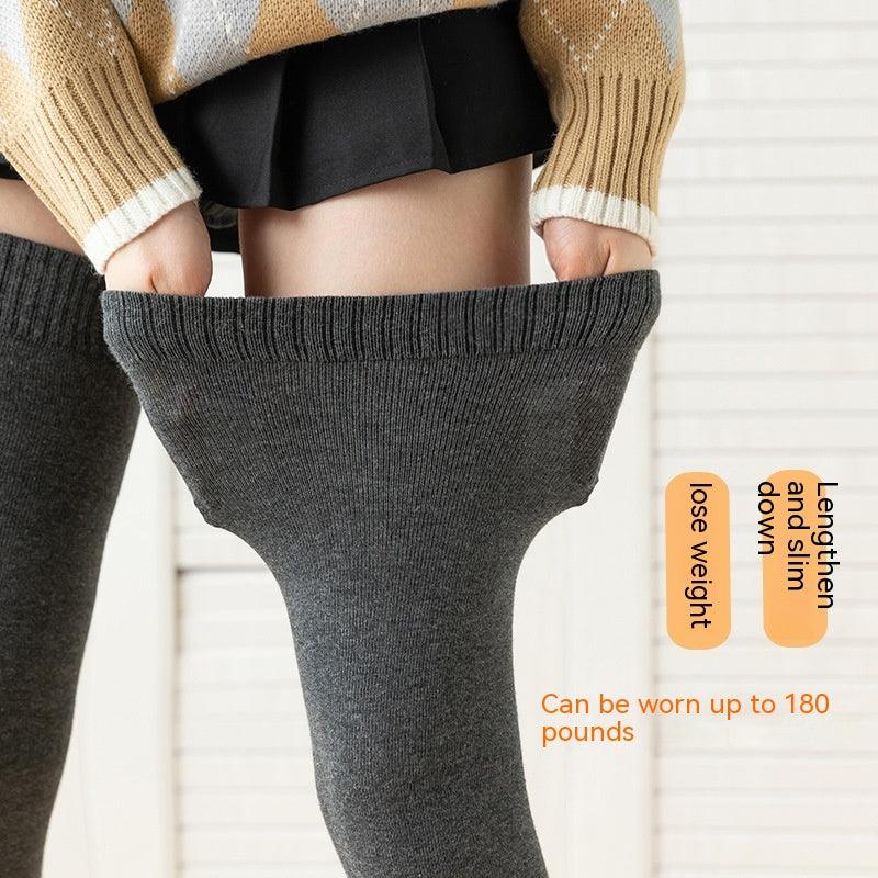 Lengthened Overknee Plus-sized Silicone Non-slip High-top Cotton Socks