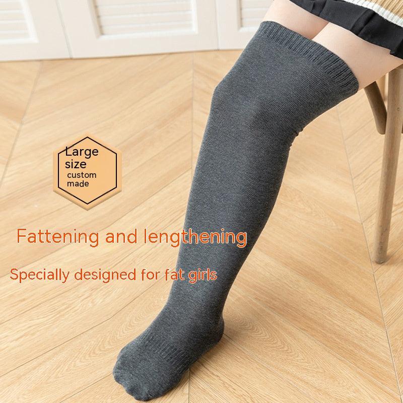 Lengthened Overknee Plus-sized Silicone Non-slip High-top Cotton Socks