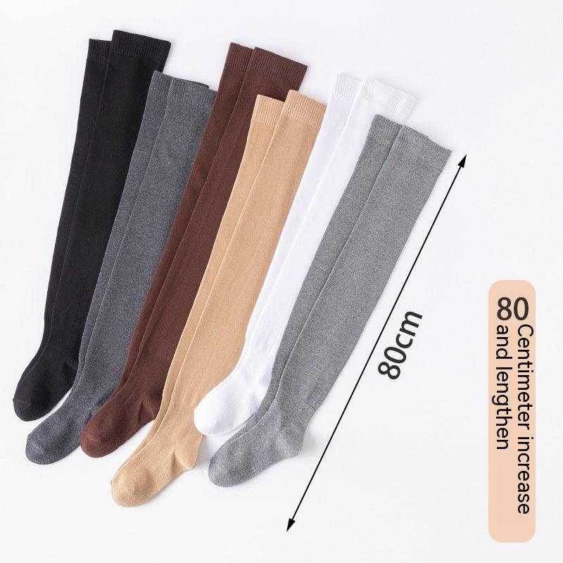 Lengthened Overknee Plus-sized Silicone Non-slip High-top Cotton Socks