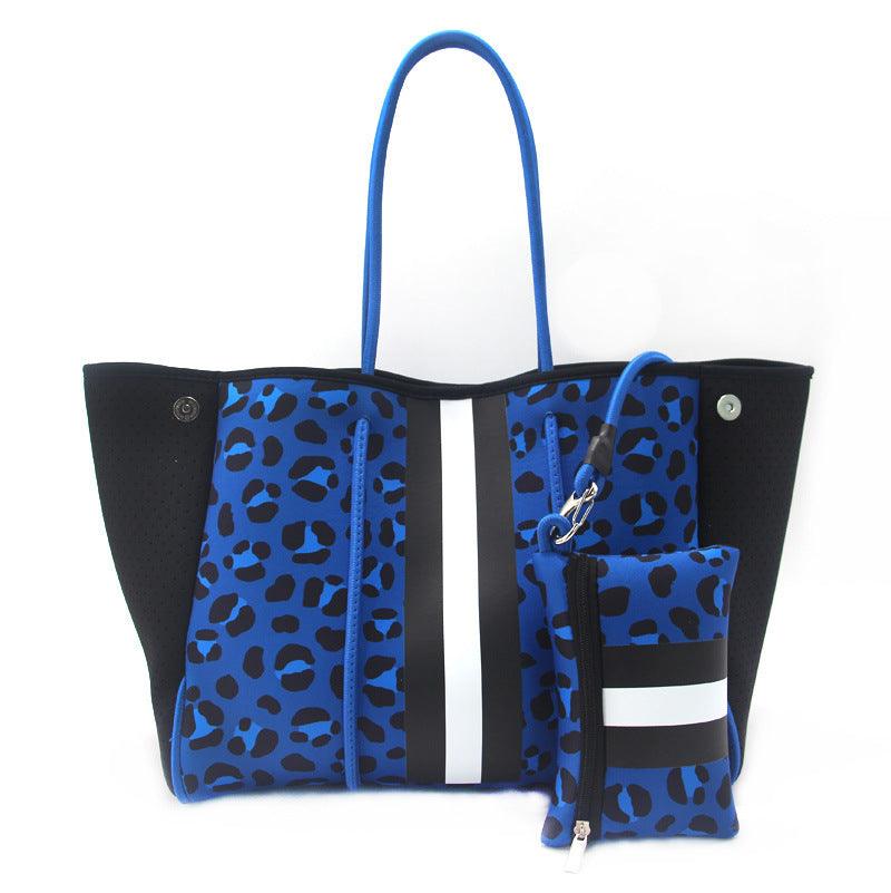 Leopard Print Portable Beach Bag