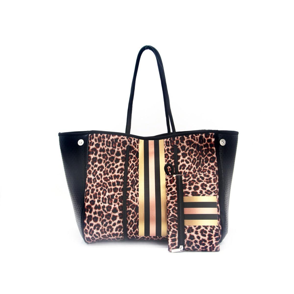Leopard Print Portable Beach Bag