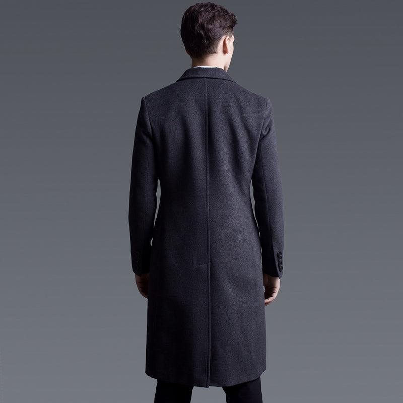 Double Breasted Long Sleeve Long Cashmere Coat Large Size - - Your-Look