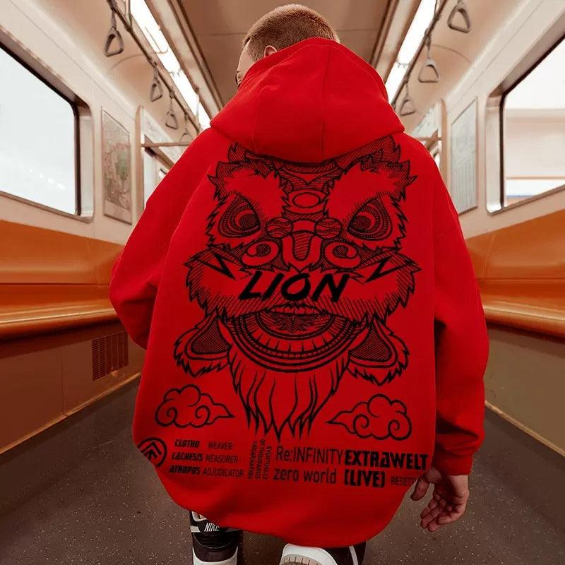 "Majestic Roar" Autumn and Winter Xingshi Loose Fleece-lined Men&