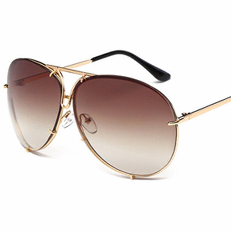 Make a Statement with Color Film Big Frame Sunglasses for Men and Women