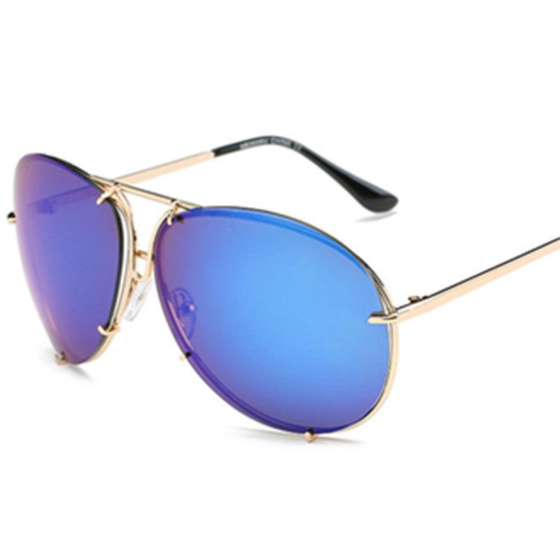 Make a Statement with Color Film Big Frame Sunglasses for Men and Women