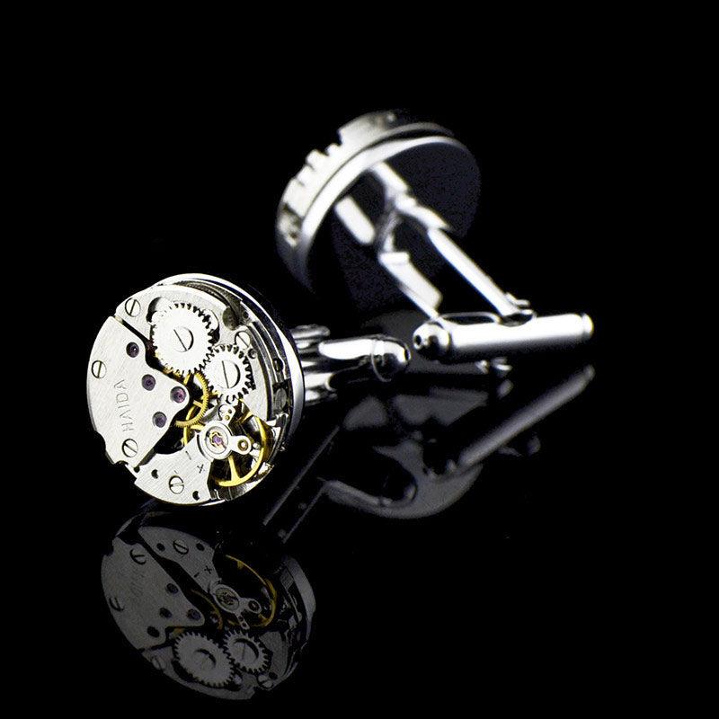 "Elegance in Motion" Mechanical Movement French Shirt Cufflinks - Showcase Timeless Sophistication with Precision Engineering - Your-Look