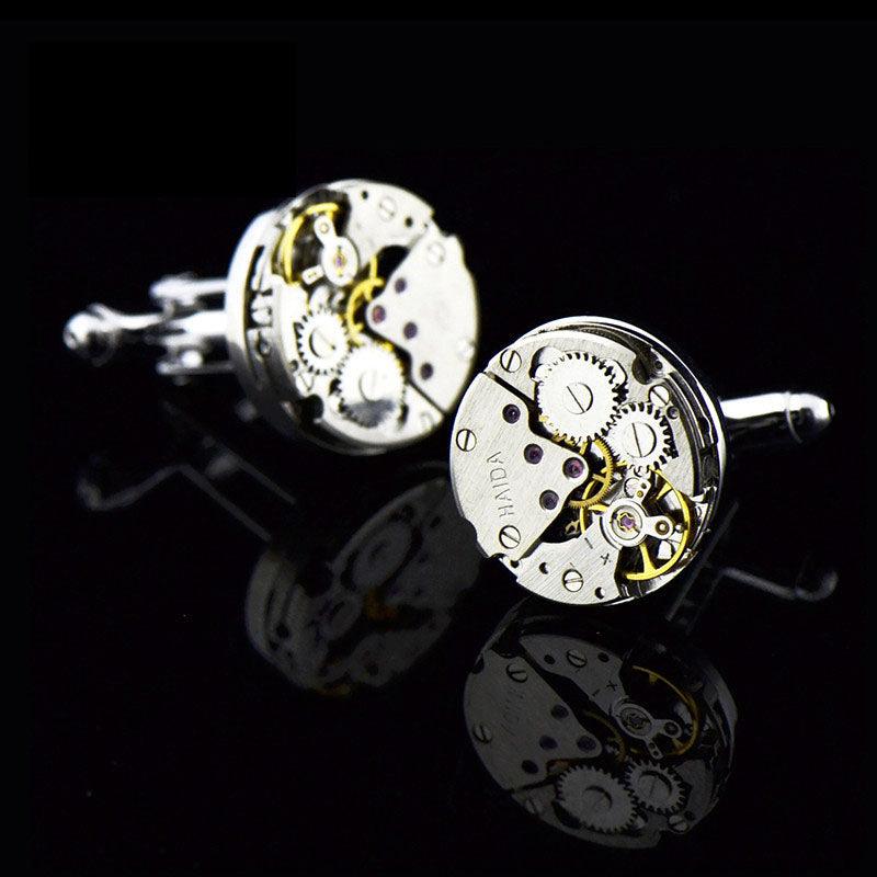 "Elegance in Motion" Mechanical Movement French Shirt Cufflinks - Showcase Timeless Sophistication with Precision Engineering - Your-Look