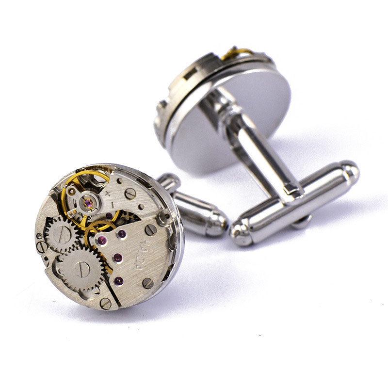 "Elegance in Motion" Mechanical Movement French Shirt Cufflinks - Showcase Timeless Sophistication with Precision Engineering - Your-Look