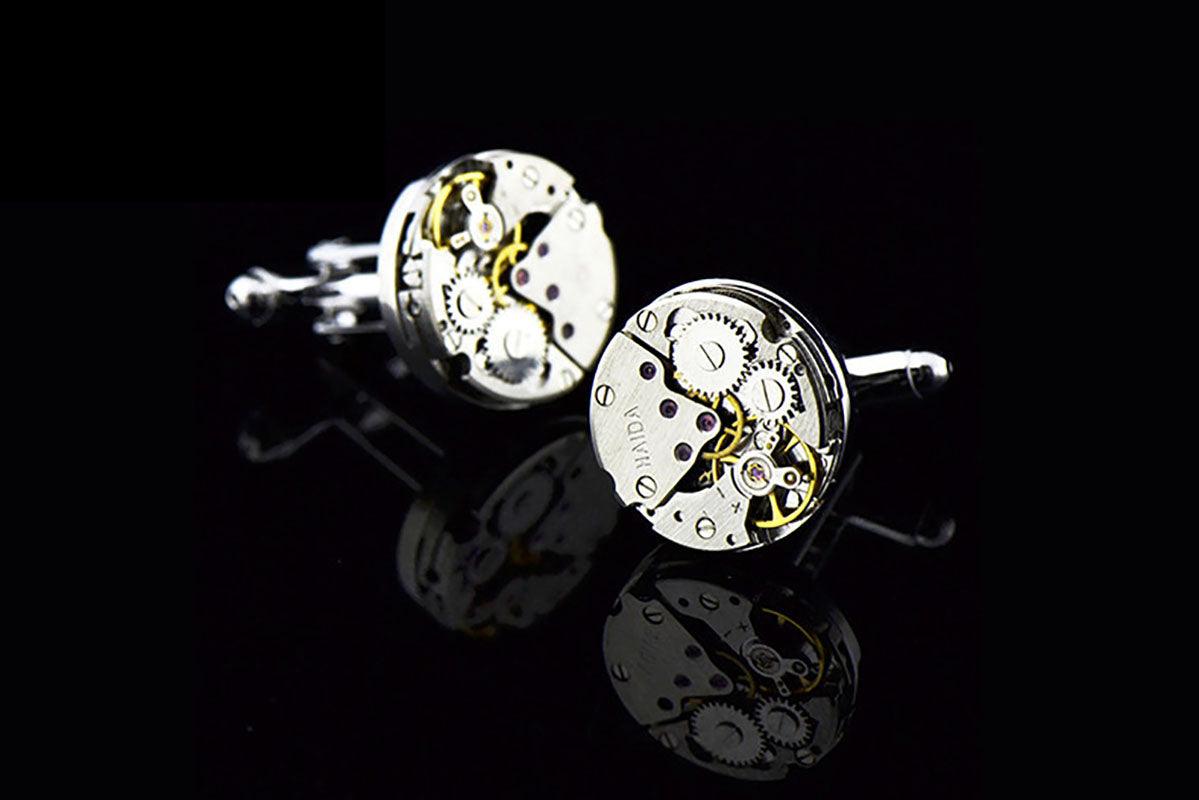 "Elegance in Motion" Mechanical Movement French Shirt Cufflinks - Showcase Timeless Sophistication with Precision Engineering - Your-Look