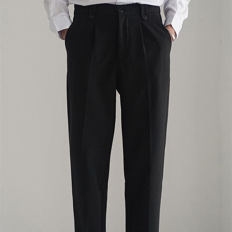Mens Loose-fitting Casual Straight Nine-quarter Pants
