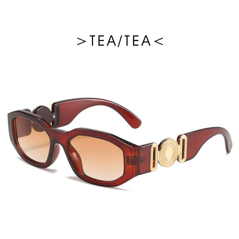 Metal Hinged Small Frame Sunglasses Retro Polygon Sunglasses Women Glasses - Your-Look
