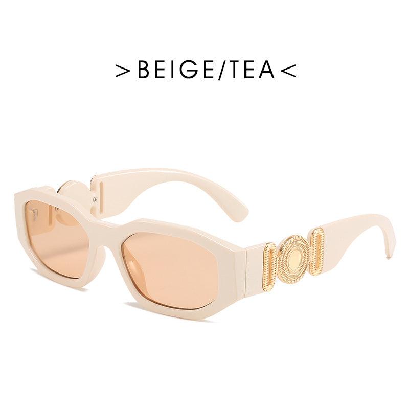 Metal Hinged Small Frame Sunglasses Retro Polygon Sunglasses Women Glasses - Your-Look