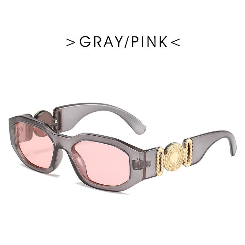 Metal Hinged Small Frame Sunglasses Retro Polygon Sunglasses Women Glasses - Your-Look