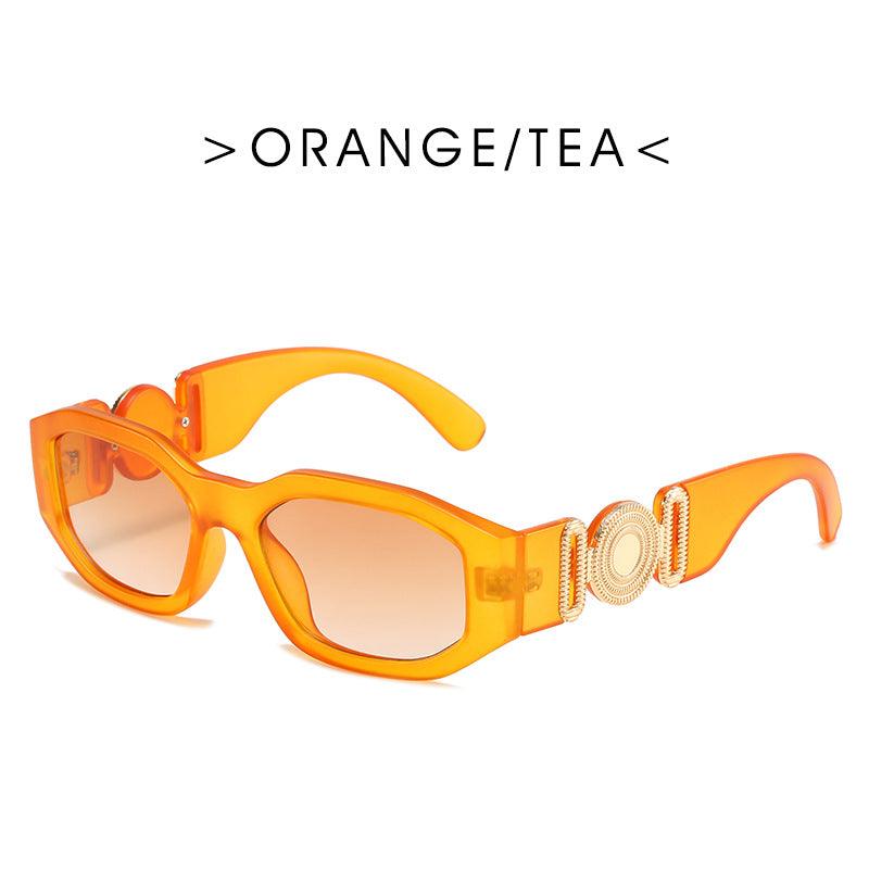 Metal Hinged Small Frame Sunglasses Retro Polygon Sunglasses Women Glasses - Your-Look