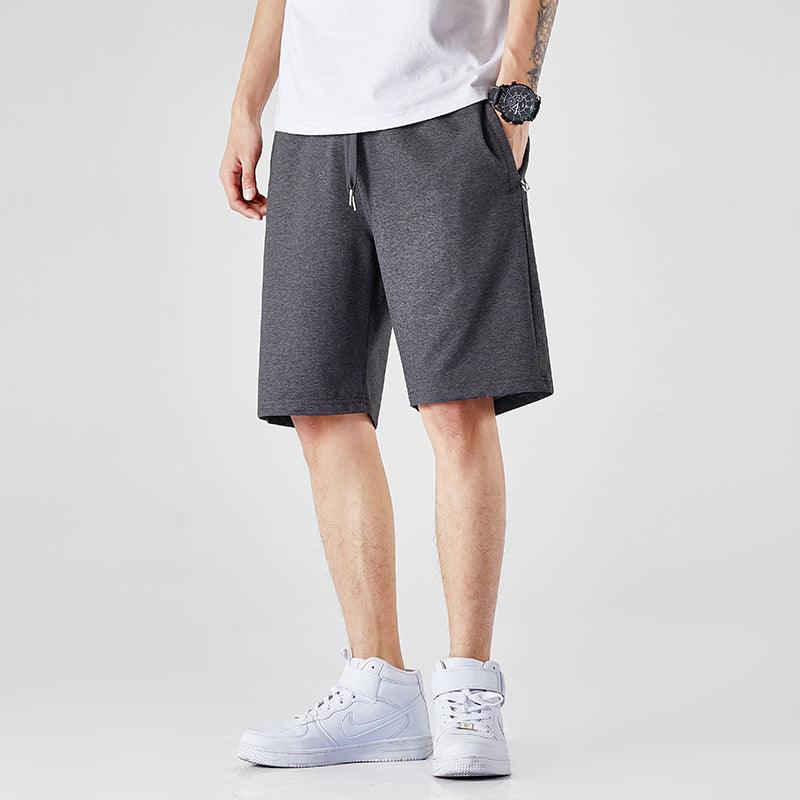 Mid-waist Drawstring Solid Color Youth Shorts - Fashion - Your-Look