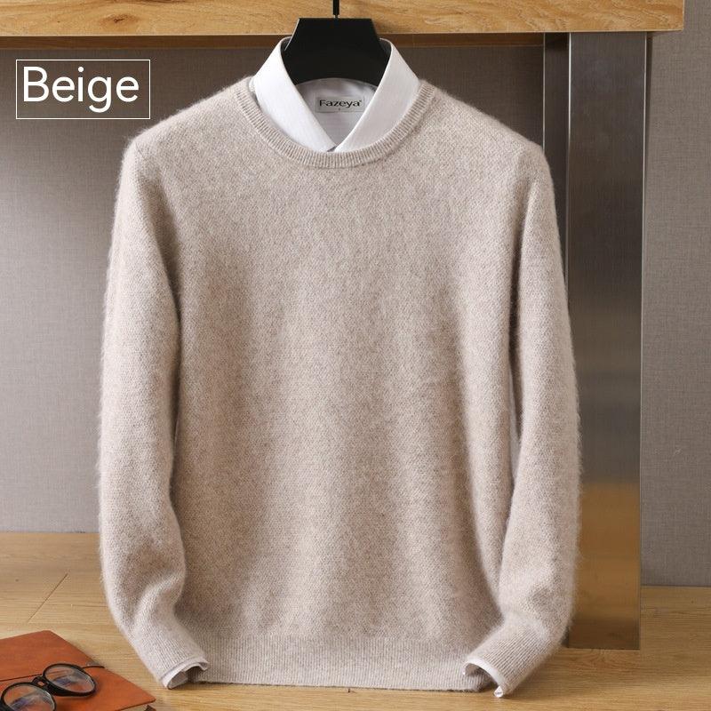 Mink Velvet Loose Round Neck Solid Color Sweater Bottoming Shirt - Fashion - Your-Look
