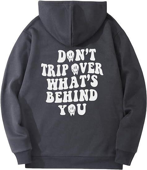 Leisure Pullover Drawstring Letter Print Pattern Hoodie - Fashion - Your-Look