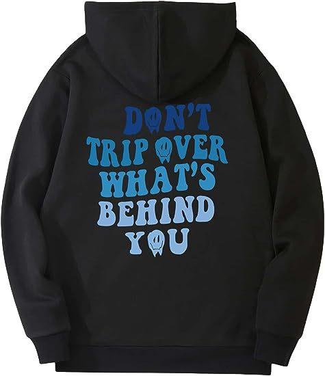 Leisure Pullover Drawstring Letter Print Pattern Hoodie - Fashion - Your-Look