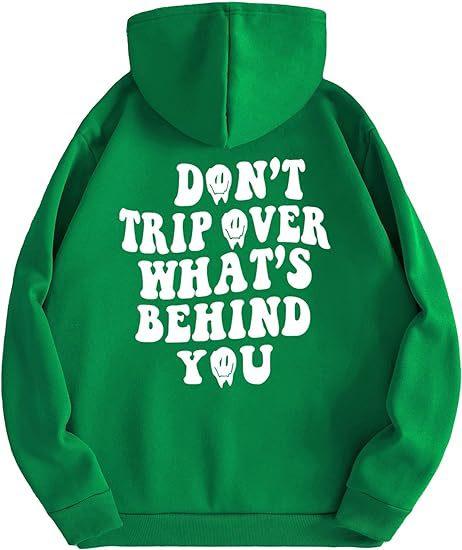 Leisure Pullover Drawstring Letter Print Pattern Hoodie - Fashion - Your-Look