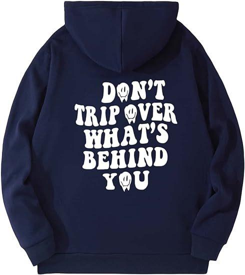 Leisure Pullover Drawstring Letter Print Pattern Hoodie - Fashion - Your-Look