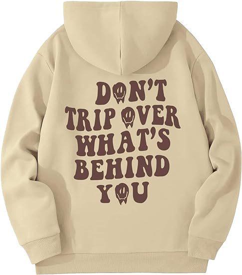 Leisure Pullover Drawstring Letter Print Pattern Hoodie - Fashion - Your-Look
