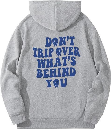 Leisure Pullover Drawstring Letter Print Pattern Hoodie - Fashion - Your-Look