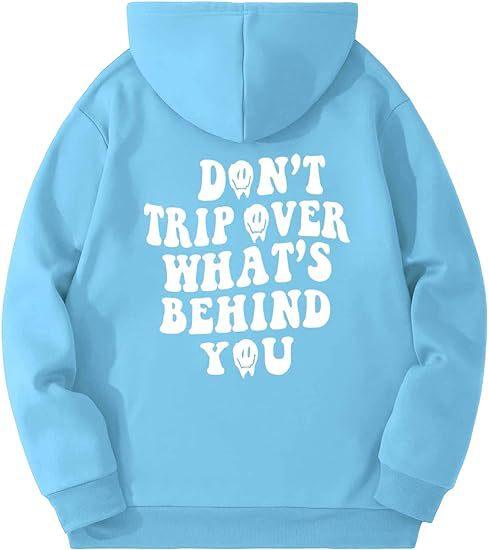 Leisure Pullover Drawstring Letter Print Pattern Hoodie - Fashion - Your-Look
