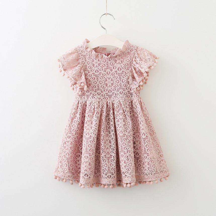 New Brands Dresses Tassel Hollow Out Design Princess Dress Kids Clothes - - Your-Look