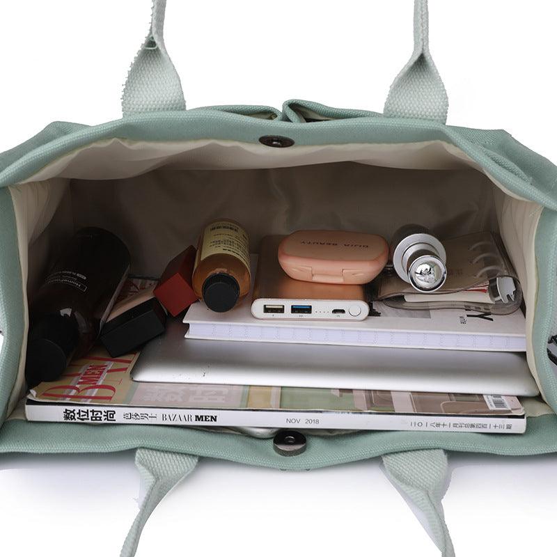 New Canvas Shoulder Bag for Women | Large Capacity Multi-Pocket Handbag | Casual Crossbody Shopper Bag for Students - Your-Look