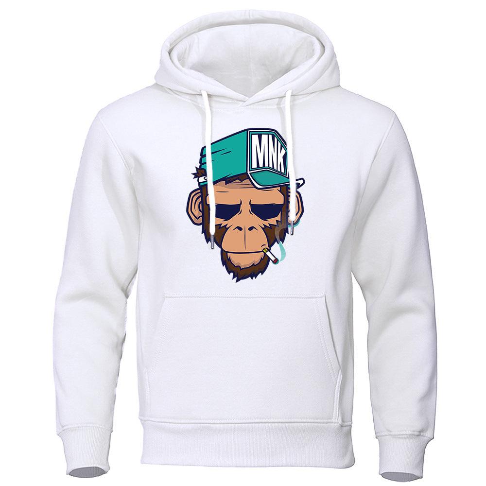 Personality Smoking Monkey Hoodie Sweatshirt Hip Hop Casual Street Hooded - Fashion - Your-Look