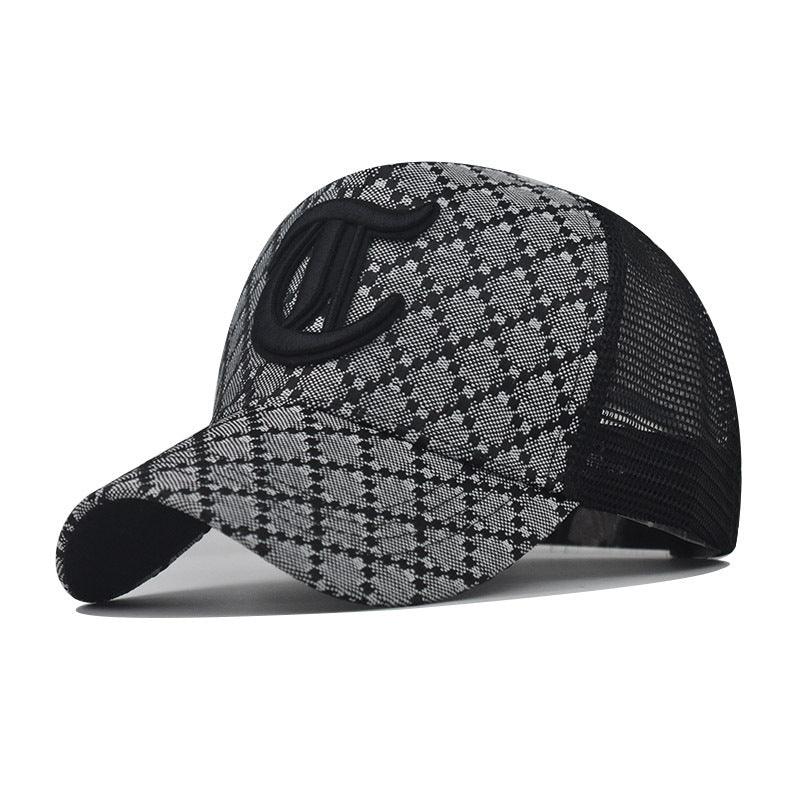 Plaid C Letter Baseball Cap For Men And Women - Fashion - Your-Look