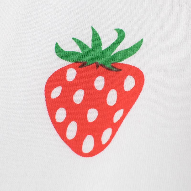 Fashion Stitching Print Cartoon Girls Short Sleeve T-shirt - - Your-Look