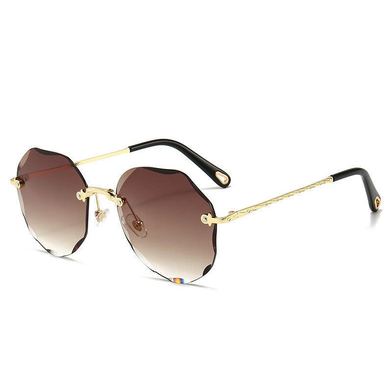 Polygonal Sunglasses Women Rimless Trimmed Sunglasses - Fashion - Your-Look
