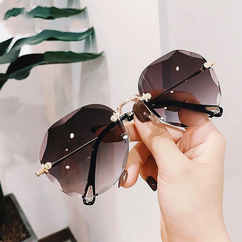 Polygonal Sunglasses Women Rimless Trimmed Sunglasses - Fashion - Your-Look