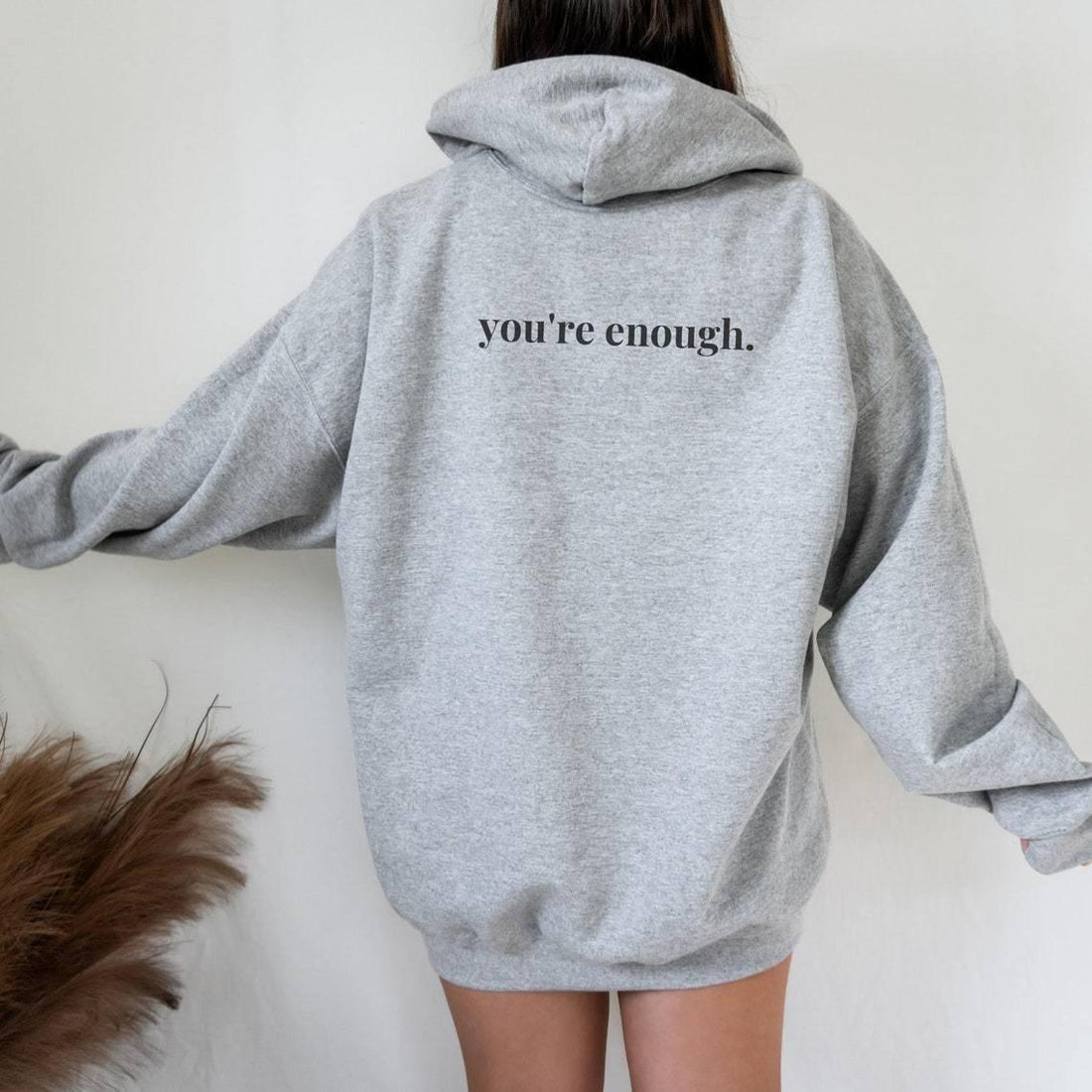 Printed Back Casual Hoodie "You&