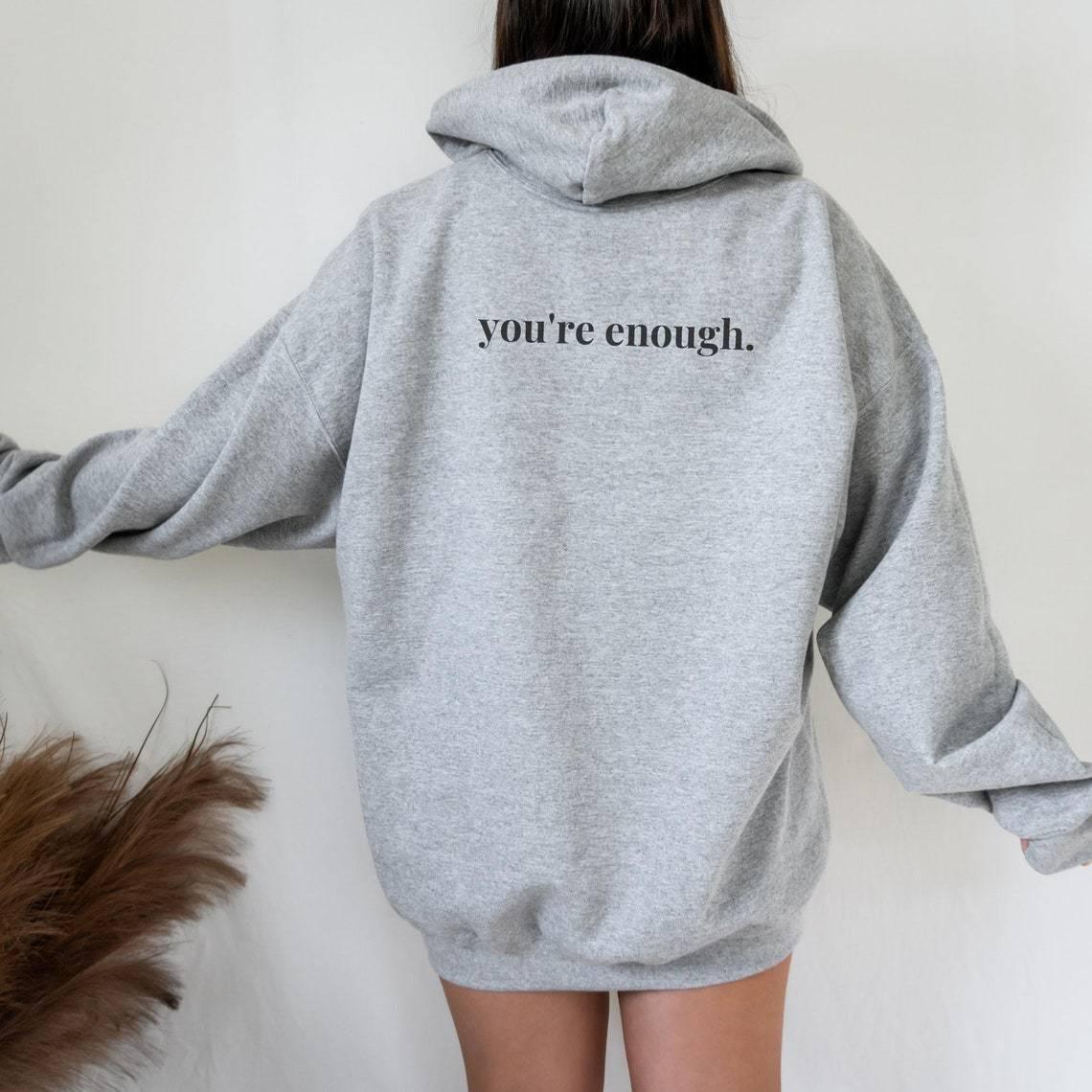 Printed Back Casual Hoodie "You&