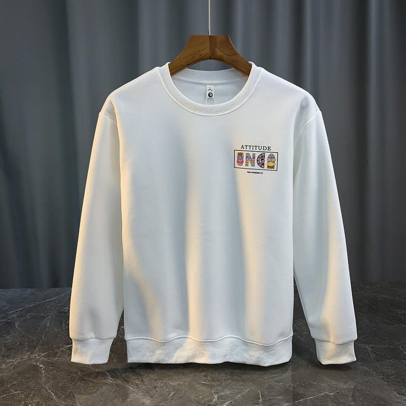 Printing Stylish Stylish Loose Round Neck Top Couple Ins Outer Wear Men - Fashion - Your-Look