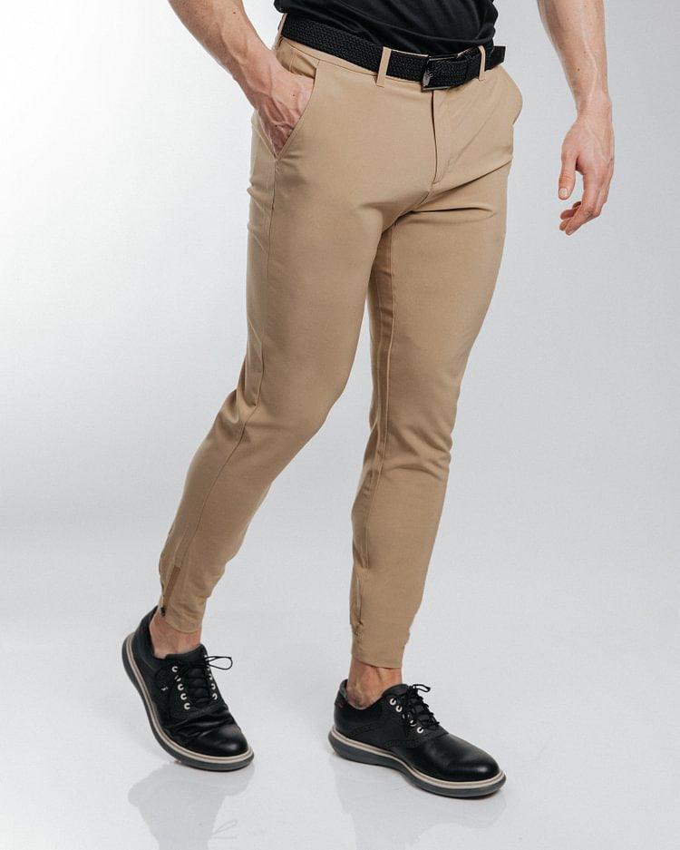 Pure Color Tight Pocket Zipper Casual Slim Fit Narrow Bottom Of A Trouser Leg