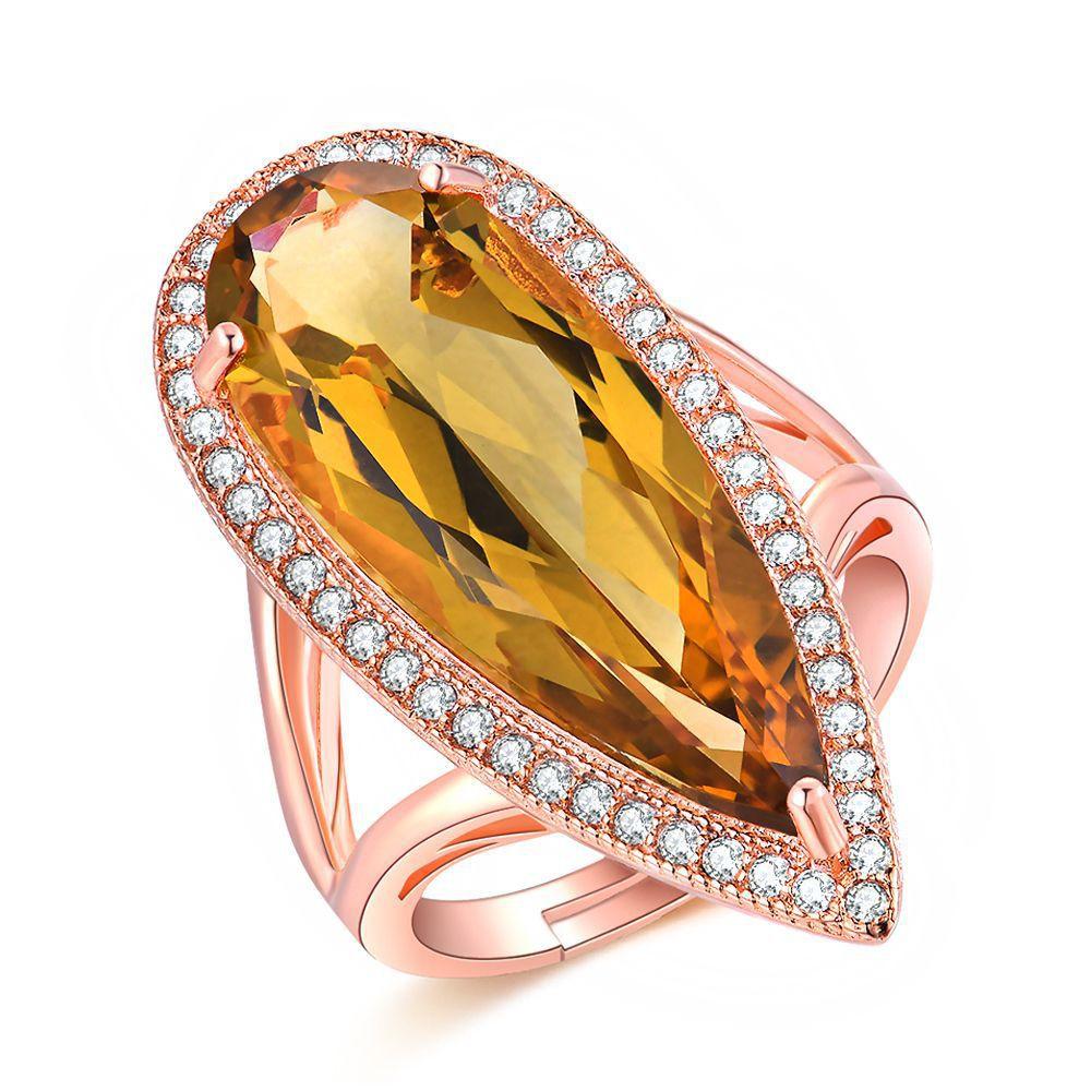 Radiant 925 Sterling Silver Pear-Shaped Citrine Jewelry Set - Your-Look
