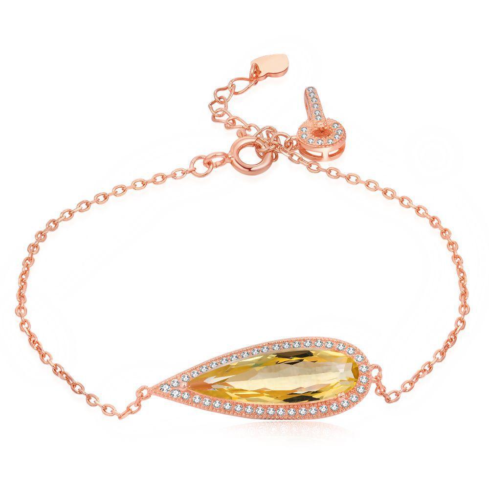 Radiant 925 Sterling Silver Pear-Shaped Citrine Jewelry Set - Your-Look
