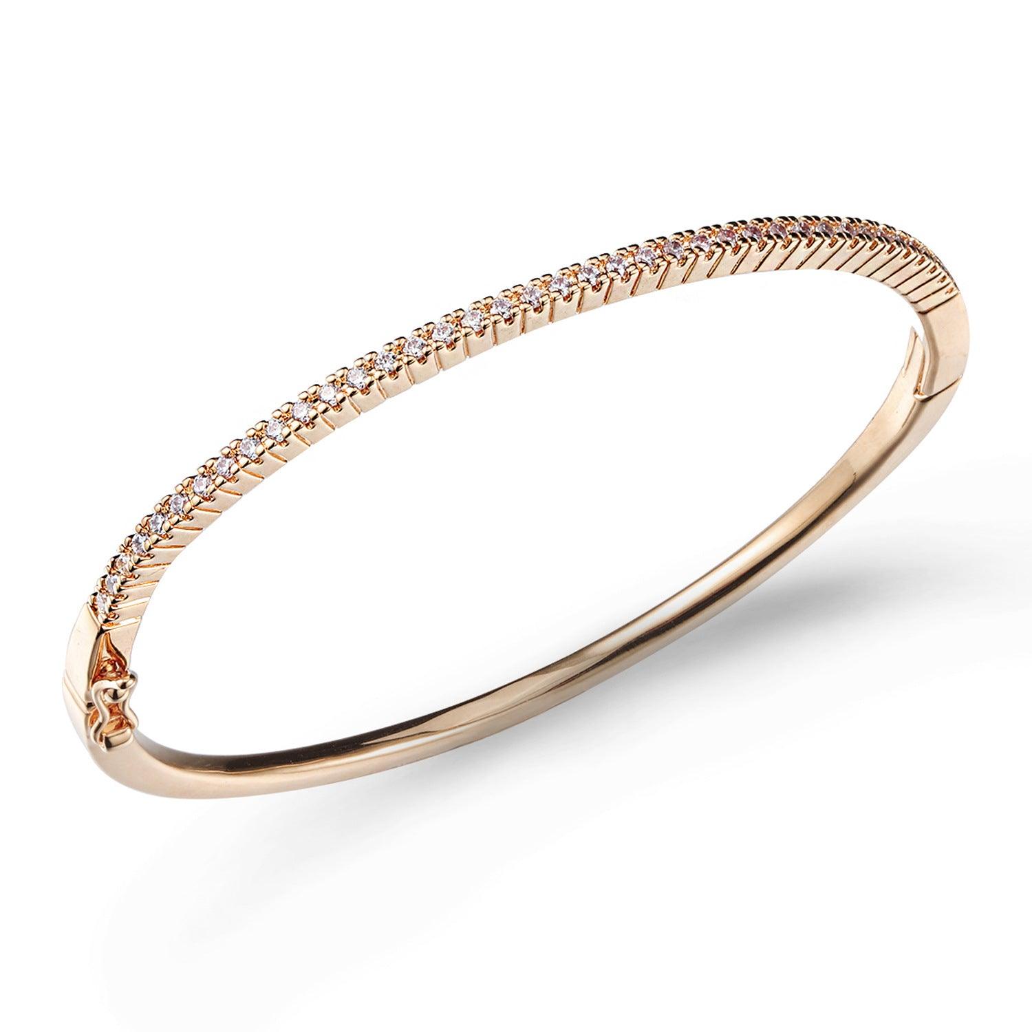 Radiant Elegance: High-Quality Rose Gold Zircon Bracelet in Fashion Jewelry - Your-Look