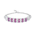 Radiant Purple Garnet Bracelet: S925 Sterling Silver Light Luxury Jewelry for Women - Your-Look