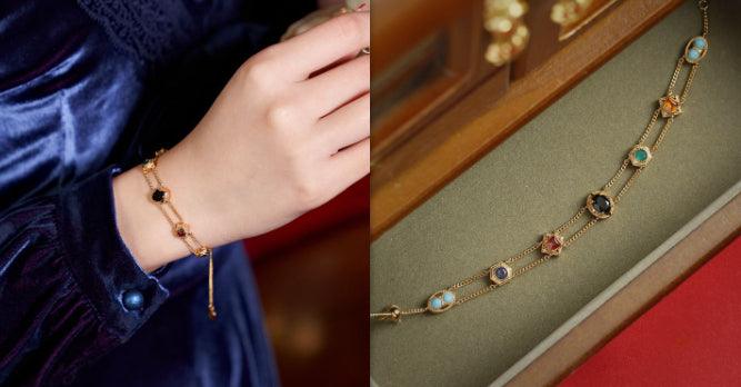 Rainbow Rainbow Color Zircon Double-layer Bracelet - Fashion - Your-Look