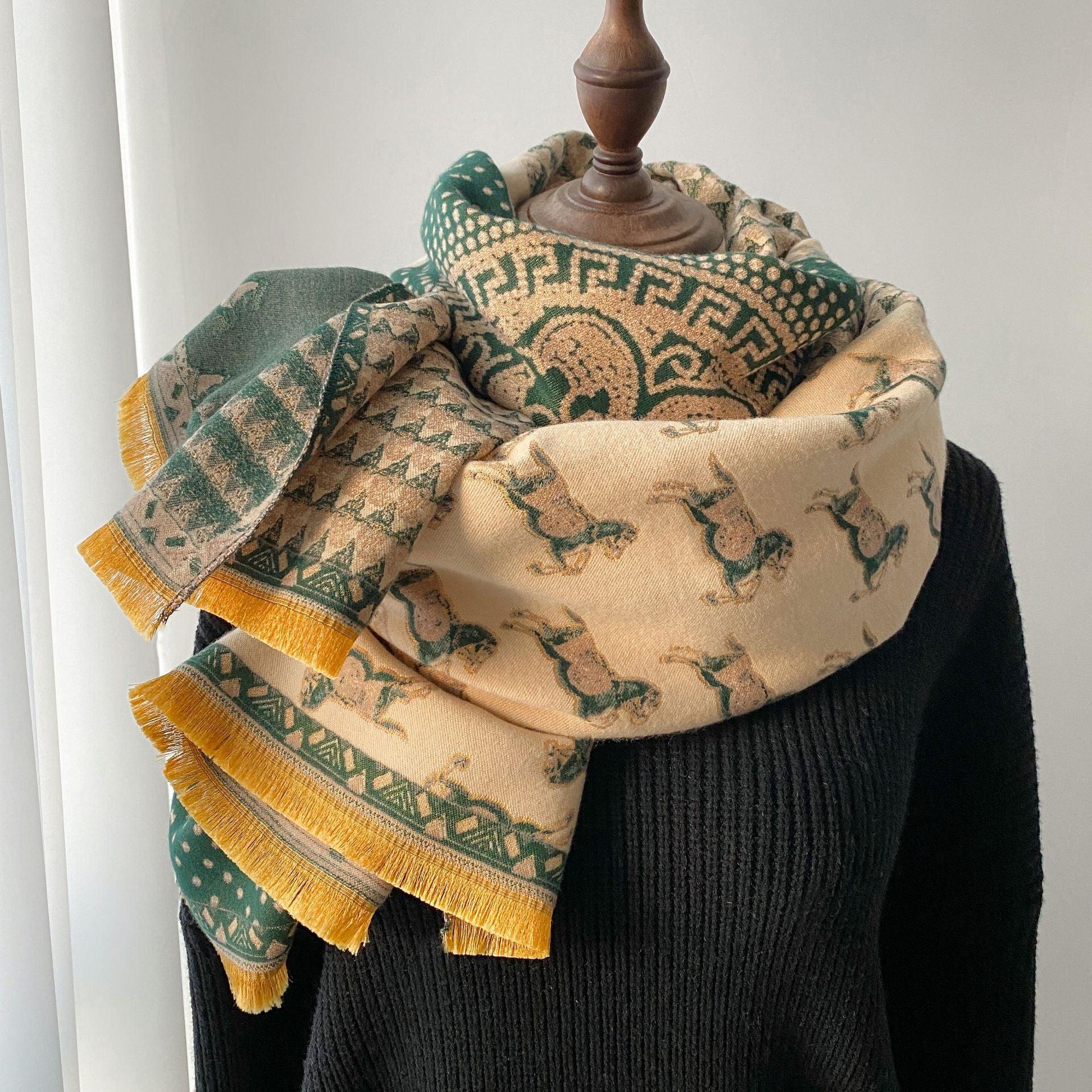 Retro Carriage Autumn And Winter New Warm Scarf For Women - Your-Look