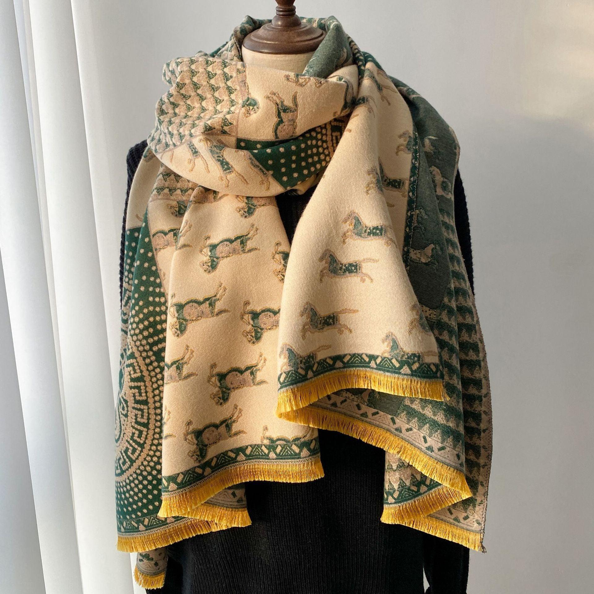 Retro Carriage Autumn And Winter New Warm Scarf For Women - Your-Look