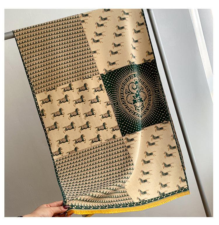 Retro Carriage Autumn And Winter New Warm Scarf For Women - Your-Look