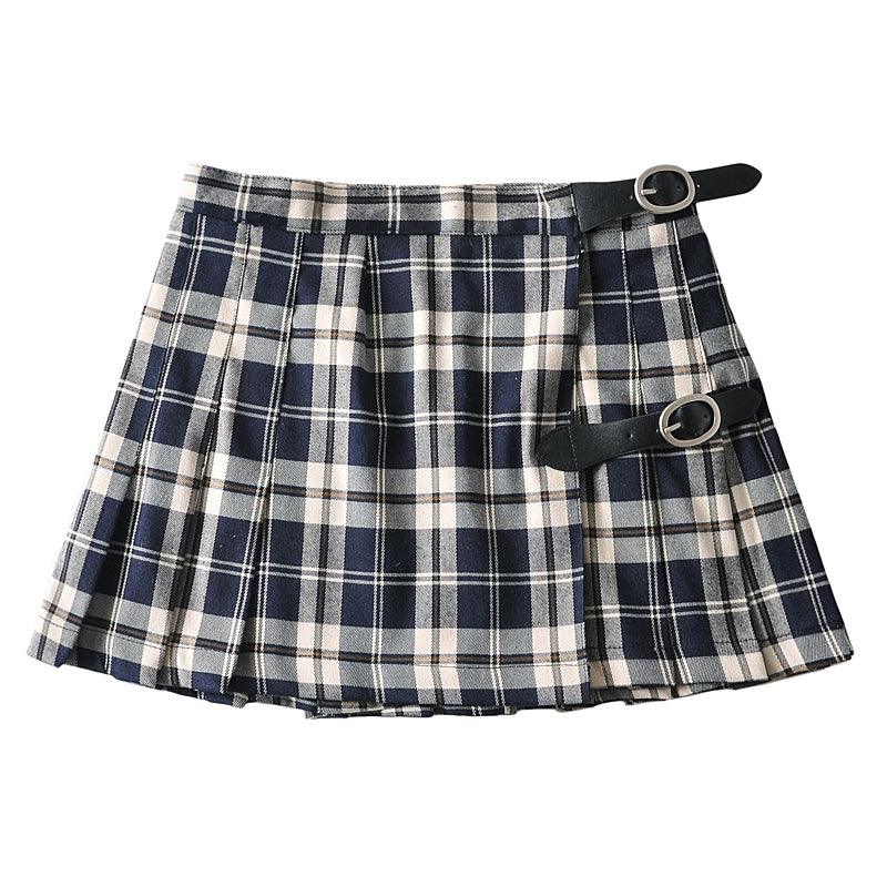 Retro Plaid Pleated Skirt - Your-Look
