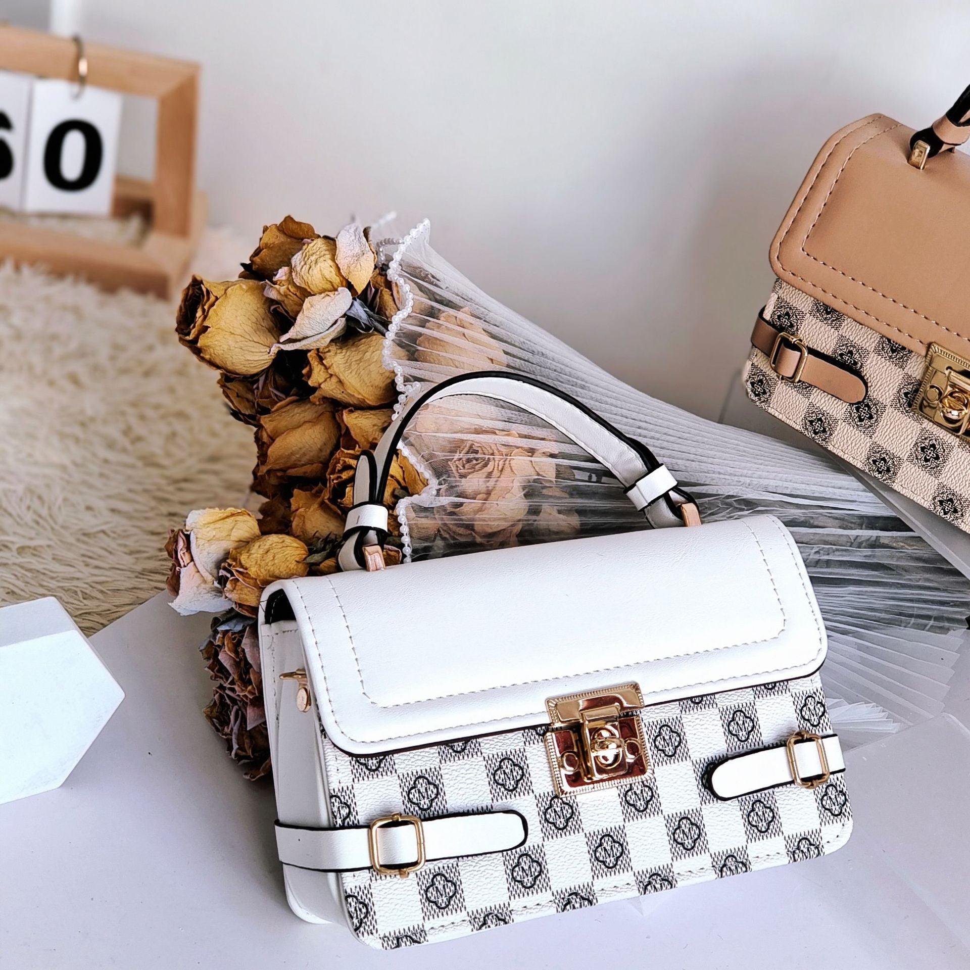 Vintage Charm: Comfortable Retro Small Square Pattern Ethnic Crossbody Bag - Your-Look