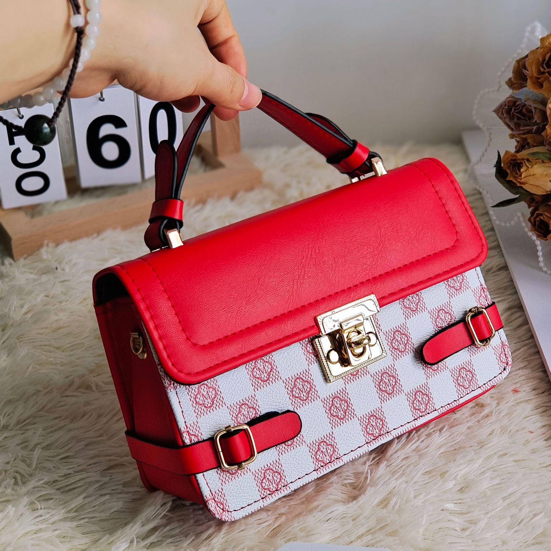Vintage Charm: Comfortable Retro Small Square Pattern Ethnic Crossbody Bag - Your-Look