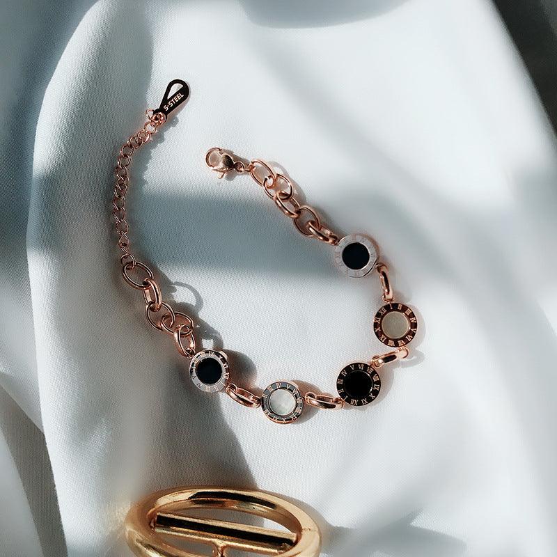 Rose Gold Titanium Steel Bracelet: Elegant Hand Jewelry for Women - Your-Look